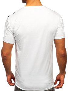 Біла чоловіча футболка з принтом Bolf Y70006