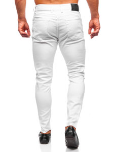 Білі джинсові штани чоловічі slim fit Bolf R927