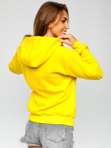 Жовта жіноча толстовка з капюшоном Bolf W03