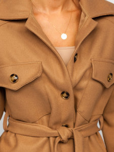Кемел коротке жіноче пальто Bolf 1056
