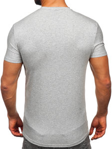 Сіра чоловіча футболка без принту Bolf MT3001 