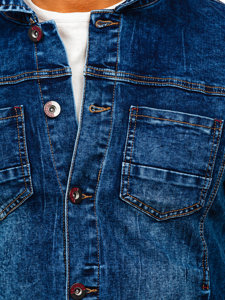 Темно-синя джинсова куртка чоловіча Bolf RC85147W1