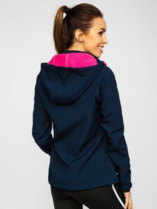 Темно-синя жіноча демісезонна куртка Softshell Bolf HH027