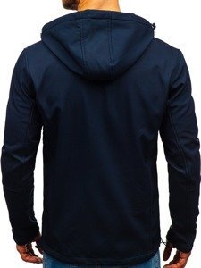 Темно-синя чоловіча демісезонна куртка-софтшелл Bolf 5480-A