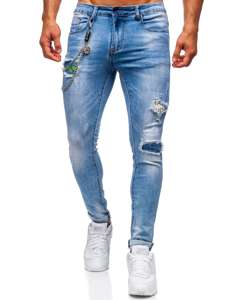 Темно-сині чоловічі джинси slim fit Bolf 85003S0