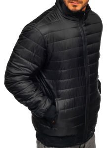 Чоловіча демісезонна спортивна чорна куртка Bolf MY22
