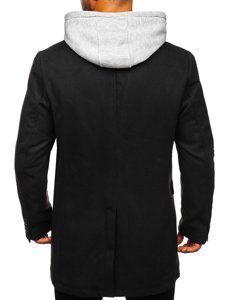 Чоловіче зимове пальто чорне Bolf 1047C