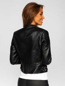 Чорна жіноча шкіряна куртка косуха Bolf BF5935502