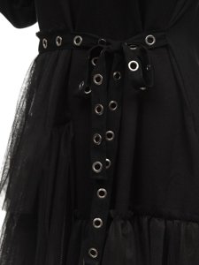 Чорна сукня з принтом Bolf 30655