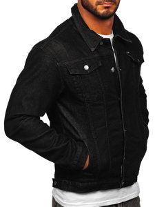 Чорна чоловіча джинсова куртка Bolf MJ510N