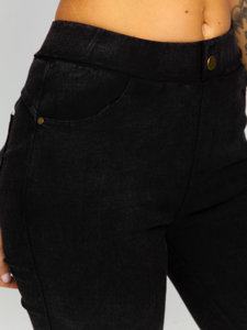 Чорні жіночі джинсові легінси Bolf W7183