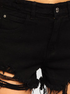 Чорні жіночі джинсові шорти Bolf A63