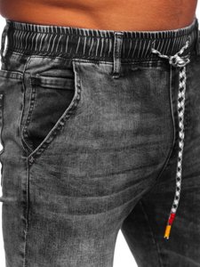 Чорні чоловічі джинси джоггери Bolf TF110