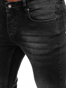 Чорні чоловічі джинсові штани slim fit Bolf R919-1